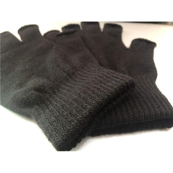 Winter Fingerless Gloves Half Finger Knit Gloves Touchscreen Gloves Warm for Men - Picture 6 of 8